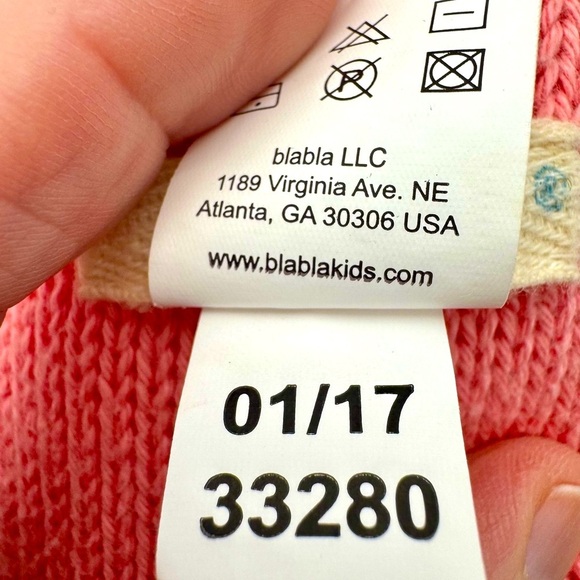 Adorable Pink and Cream Hand Knit Plush Suzette the Fox by Blabla - Picture 5 of 5